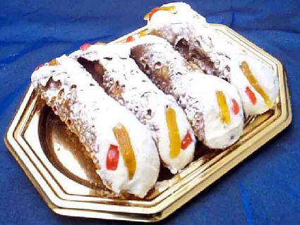 cannolo, altro, prodotto, terra, sicula, ricotta, canditi, vaniglia