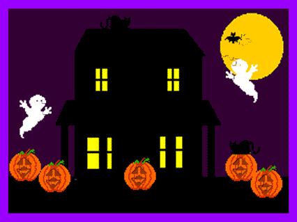 casa, infestata, fantasmi, pipistrelli, gatti, halloween