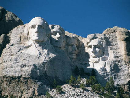 Washington, Jefferson, Roosevelt e Lincoln