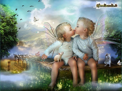 bimbi, topi, colori, verde, relax, amore, passione