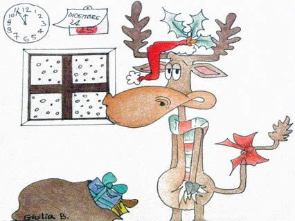 renna, natale, rudolph, rudolf, babbo, freddo, neve, 25, dicembre, 24, regali, notte, di