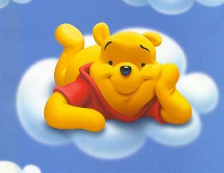 cartoline Winnie the pooh, winnie, tigro, cartoline orsetto, nuvola, pelouches