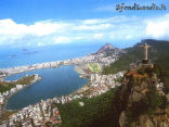 brasile, città , spiaggia, mare, palazzi, centro, traffico, vista, alto, monte, collina, rialzo, calore, brasiliano