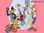 looney toons pasqua, auguri, cartoline bugs bunny, conigli, uova,cioccolata