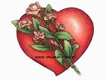 cuore, amore, rose rosse, dono, regalo, affetto, cartoline romantiche