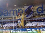 sampdoria, genova, ferraris, stadio, blu, tifo, blucerchiato, blucerchiati, pipa, uomo nero, coreografia, spalti, bandiere, stendardi, sfott, do