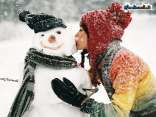 amore, bacio, neve, divertimento, allegria, freddo